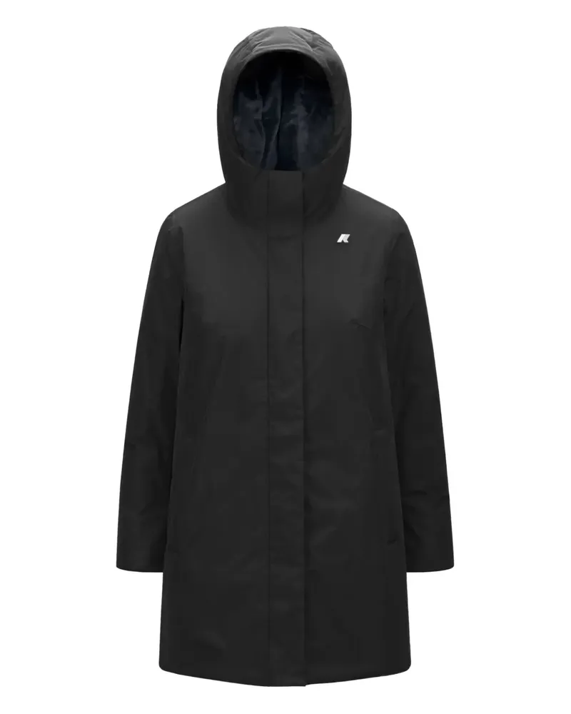 K-Way Gefütterte Kapuzenjacke - Schwarz Schwarz