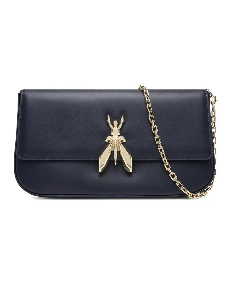 Patrizia Pepe Fly leather clutch bag - Blau Blau