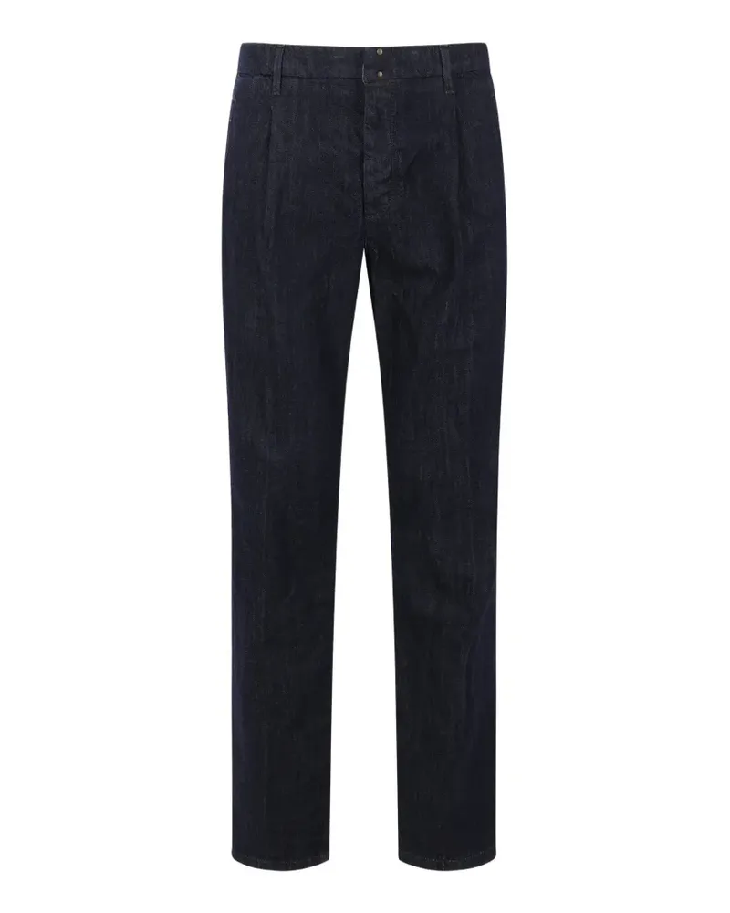 Incotex pleated slim-fit denim jeans - Blau Blau