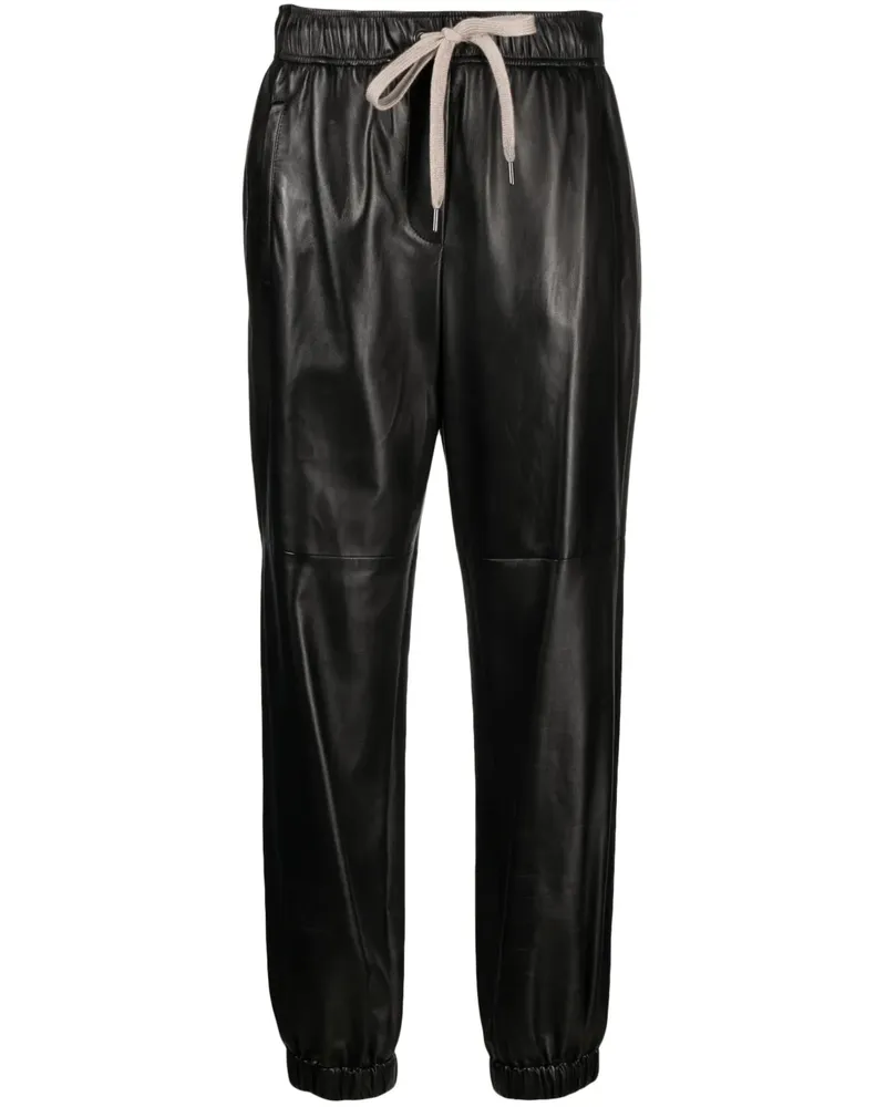 Brunello Cucinelli Hose mit elastischem Bund - Schwarz Schwarz