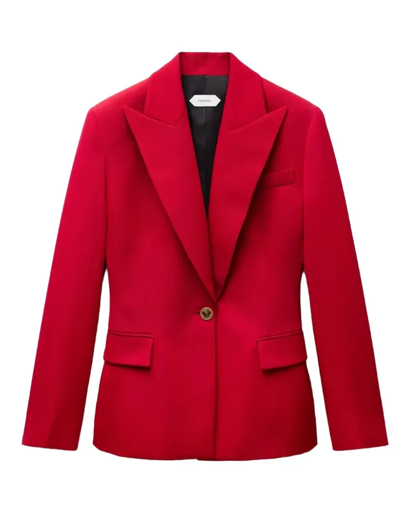 Versace Wollblazer mit Grain de Poudre - Rot Rot