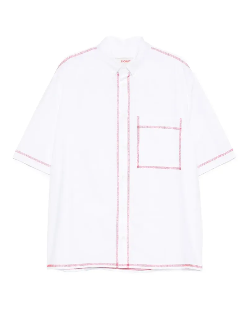 Fiorucci contrast-stitch short-sleeve shirt - Weiß Weiß