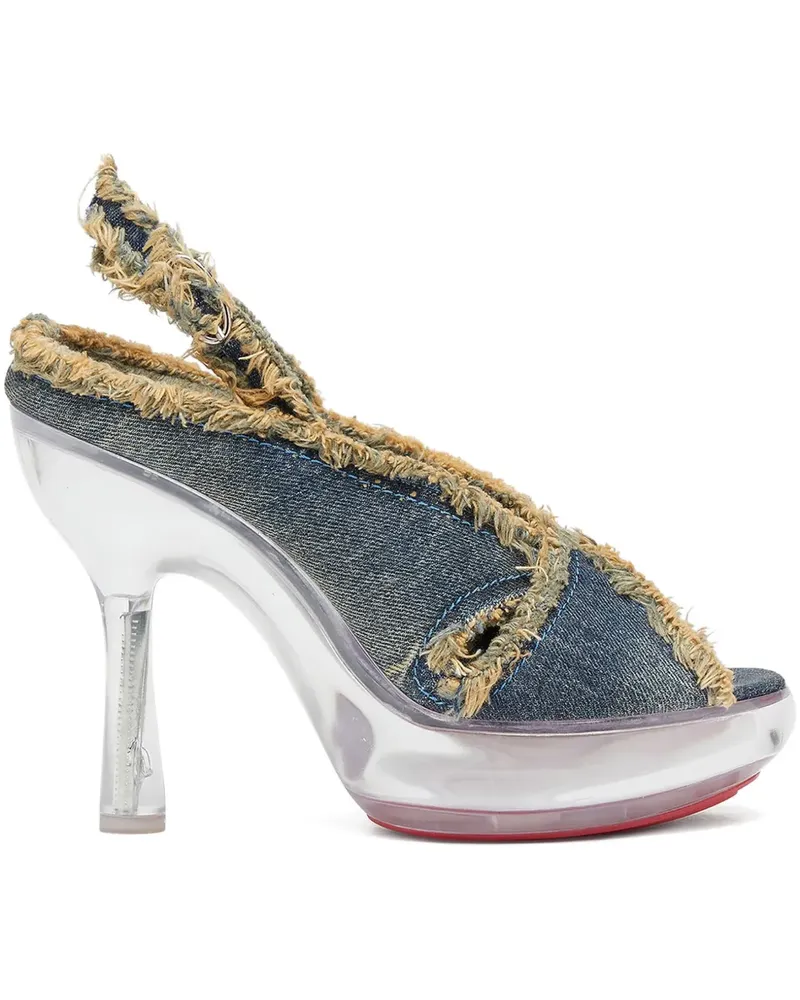 Diesel D-Lake Platform SDL Sandalen 120mm - Blau Blau