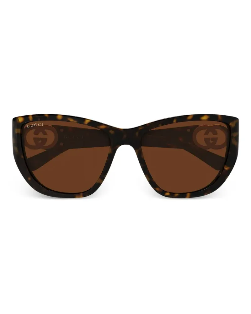Gucci Interlocking G cat-eye sunglasses - Braun Braun