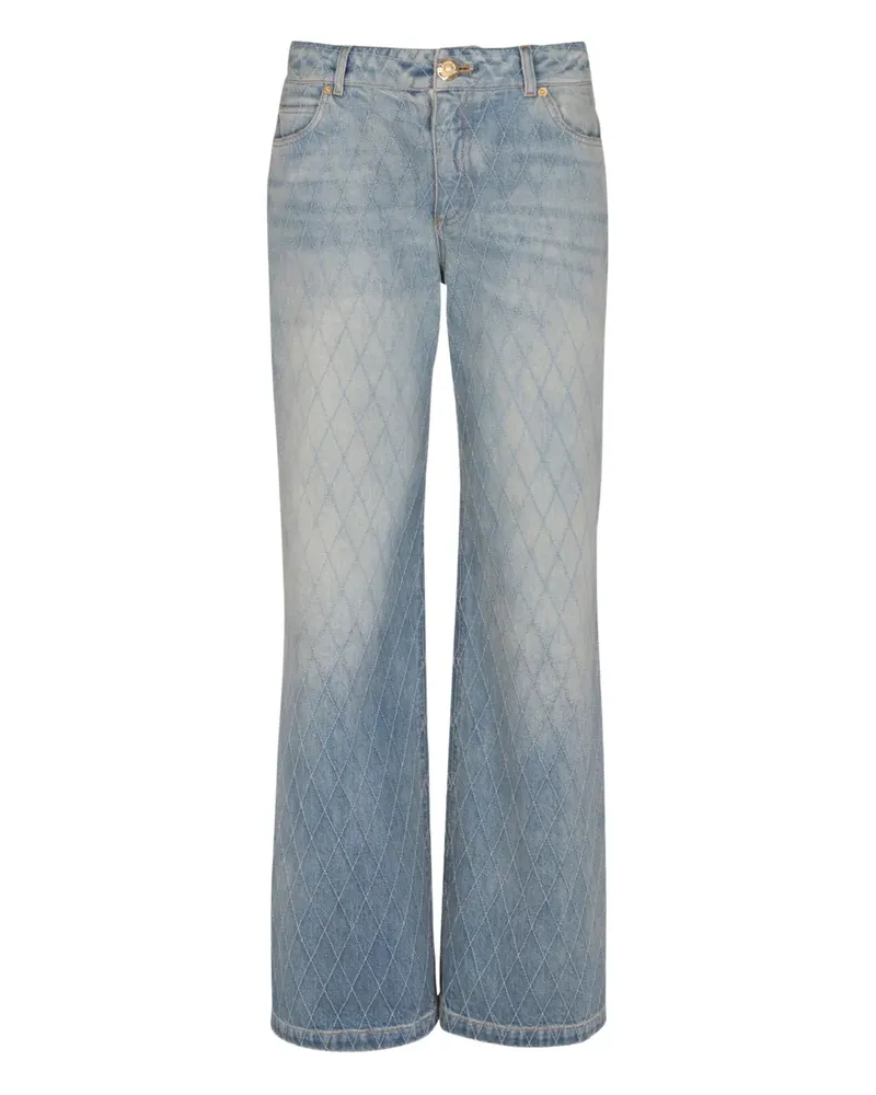 Balmain Jeans mit Rautensteppung - Blau Blau