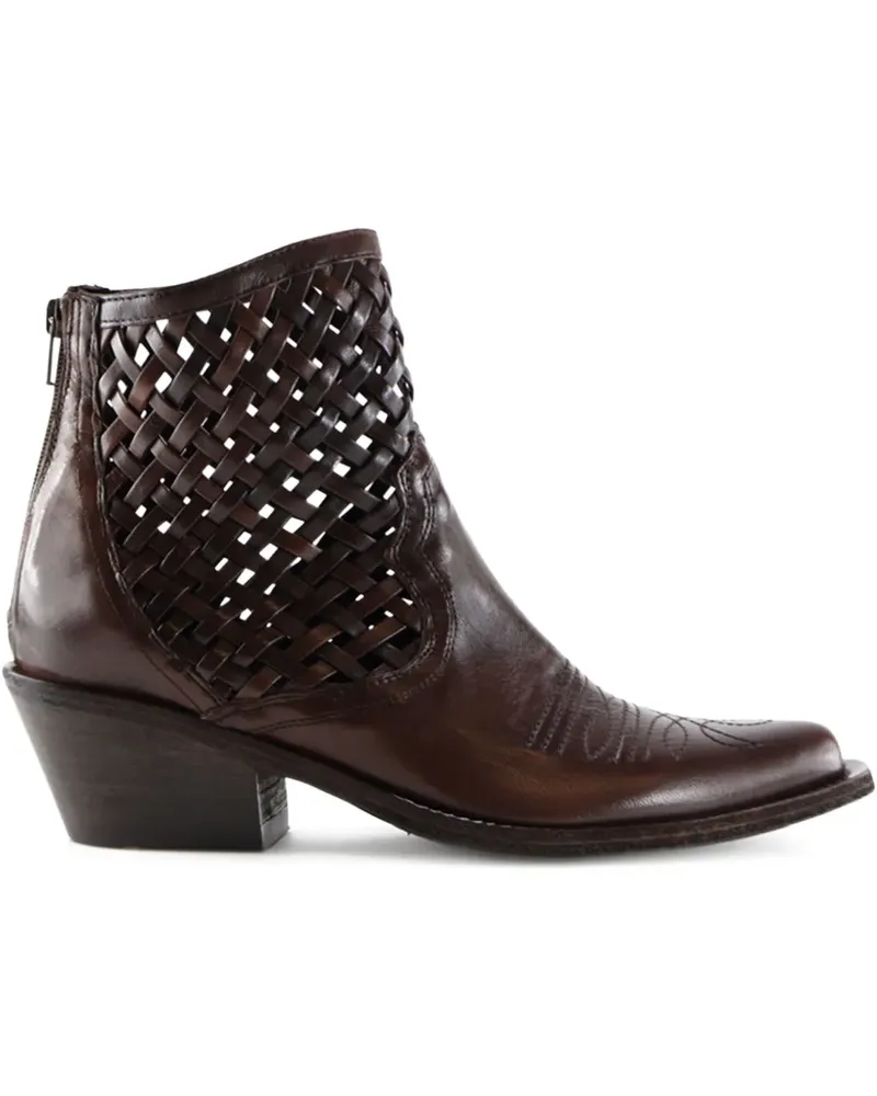 NOTABENE Stiefeletten mit Flechtmuster - Braun Braun