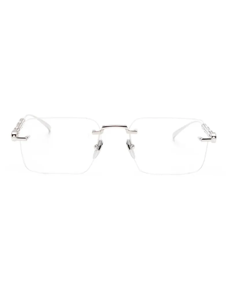 Gucci Rahmenlose Sonnenbrille mit Kristallen - Silber Silber