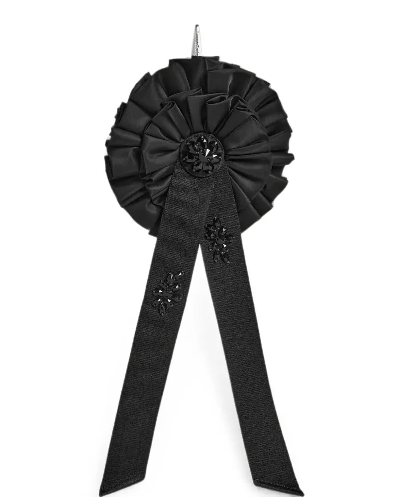 Simone Rocha Verziertes Portemonnaie in Rosettenform - Schwarz Schwarz