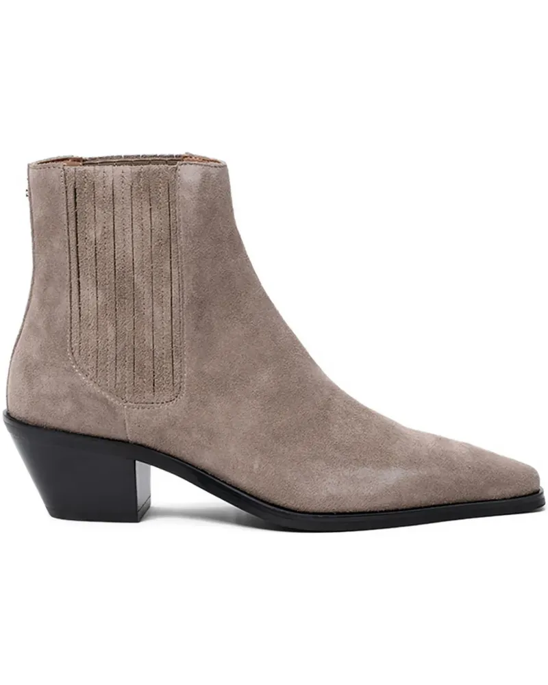 HUGO BOSS Spitze Stiefeletten aus Wildleder - Braun Braun