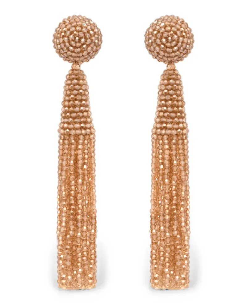 Oscar de la Renta beaded tassel earrings - Gold Gold
