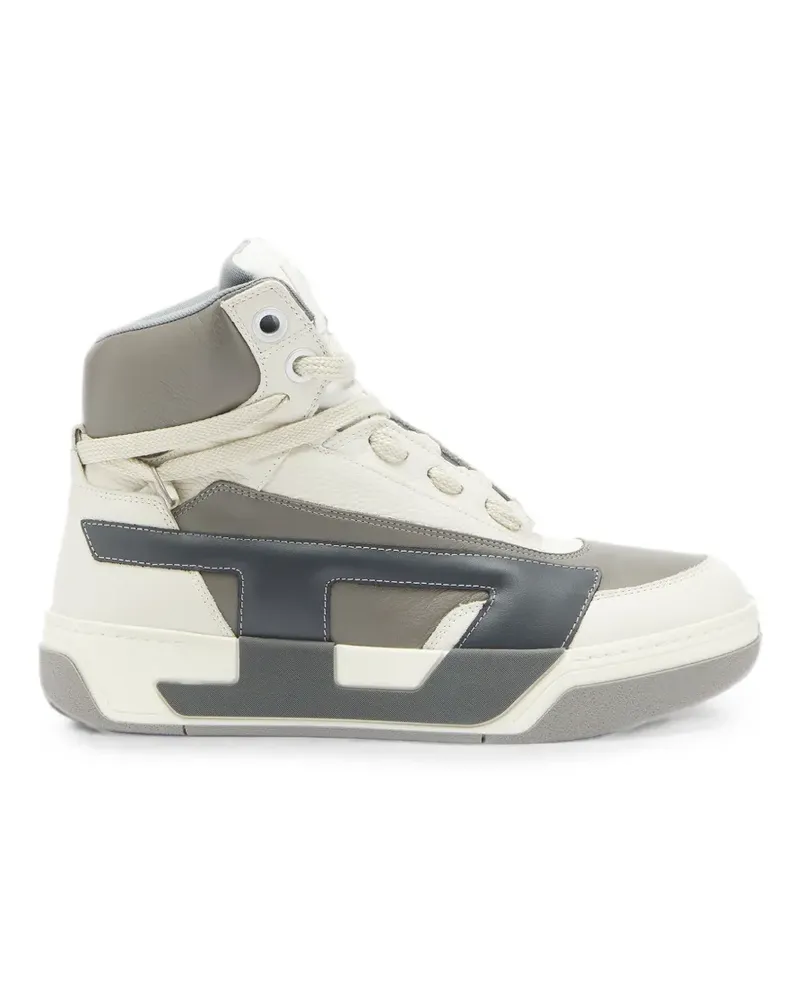 Diesel S-D-Ollie Mid logo-patch high-top sneakers - Nude Nude