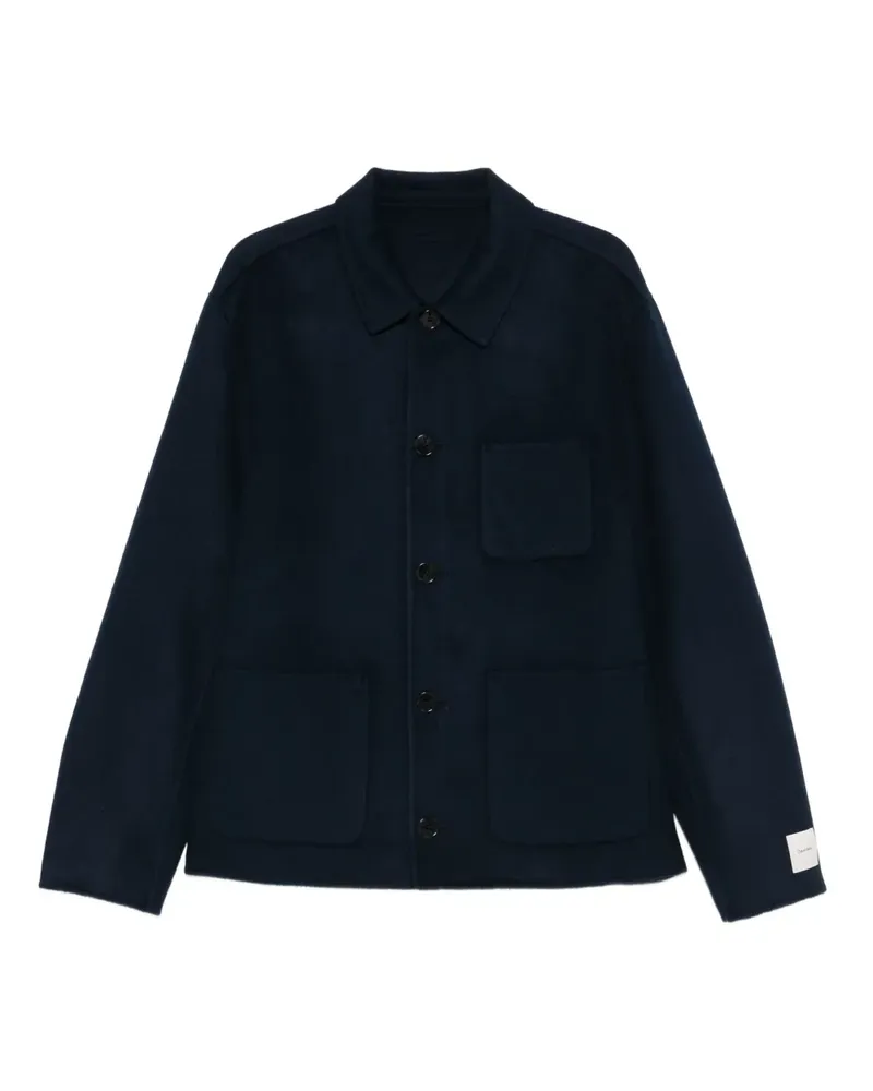 Calvin Klein Hemdjacke mit Knopfleiste - Blau Blau