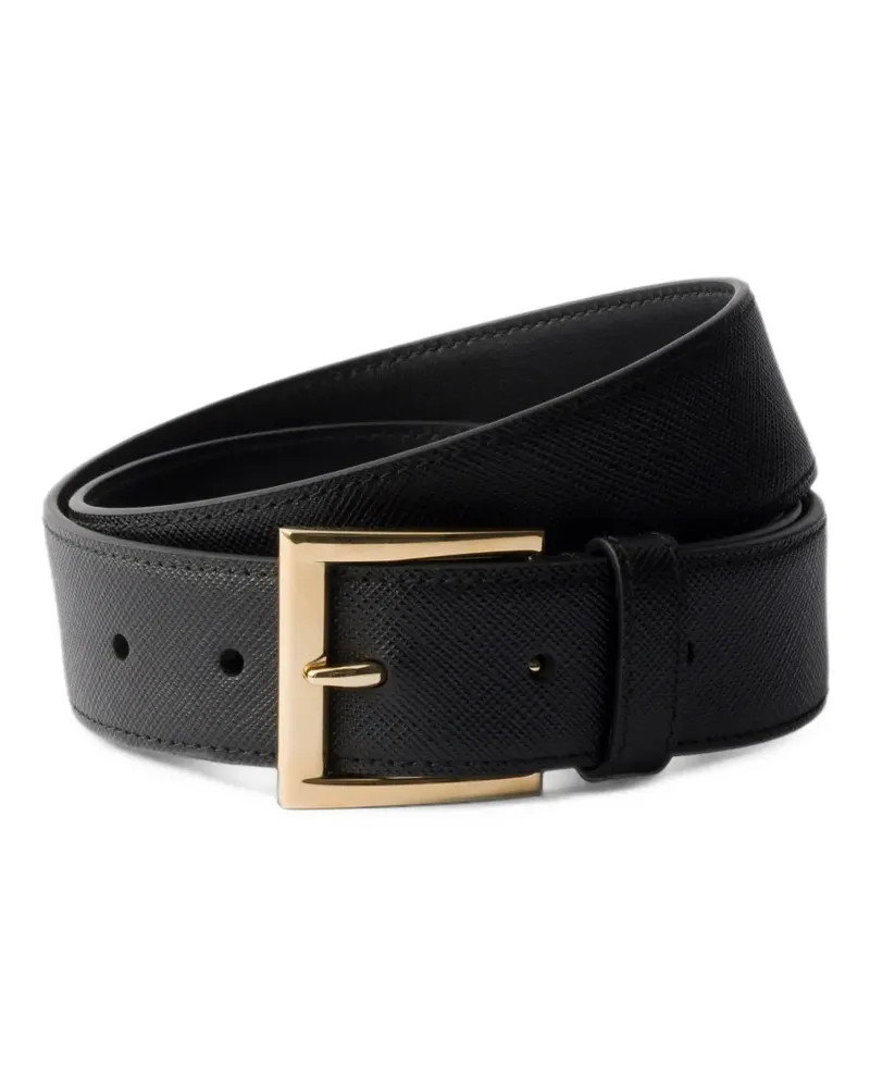 Prada Saffiano leather belt - Schwarz Schwarz