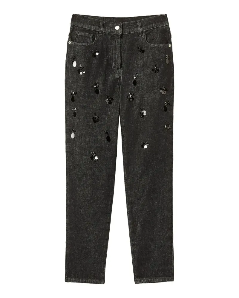 Twin-Set Jeans mit Pailletten - Schwarz Schwarz