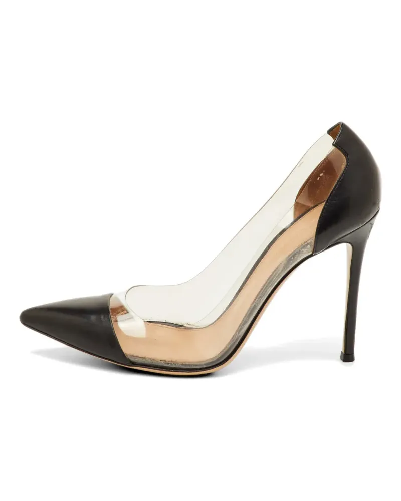 Gianvito Rossi Plexi pointed-toe heeled pumps - Schwarz Schwarz