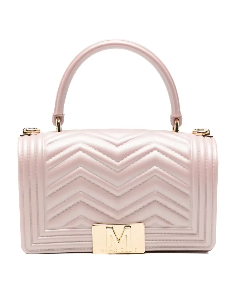 MARC ELLIS XS Flat Wave 27 chevron-quilted tote bag - Rosa Rosa