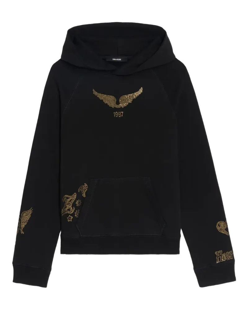 Zadig & Voltaire Hoodie mit Kristallverzierung - Schwarz Schwarz