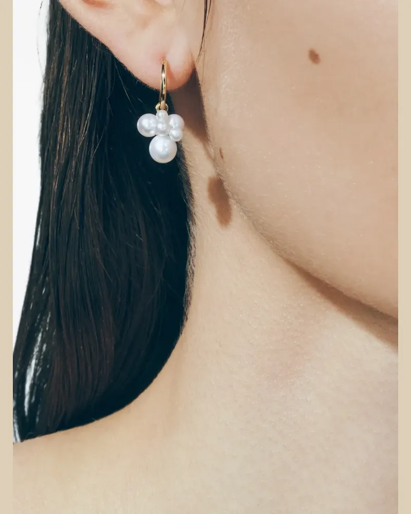 Sophie Bille Brahe Pearl Cluster Creole - Gold Gold