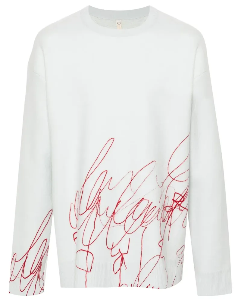 OAMC Fleecepullover mit Kritzel-Print - Blau Blau