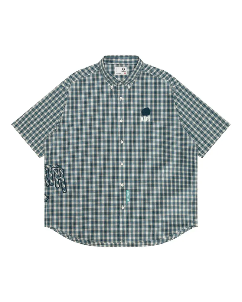 BAPE Kariertes Hemd - Blau Blau