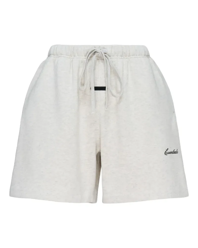 Fear of God Essentials-embroidered shorts - Grau Grau