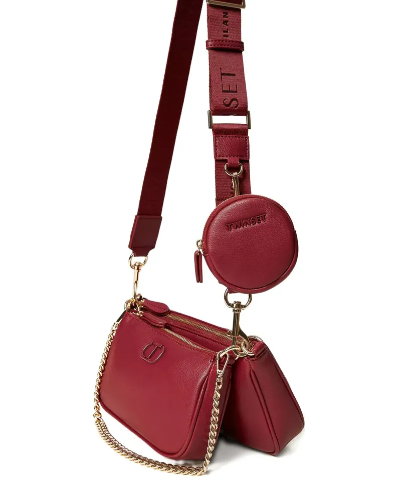 Twin-Set Together Schultertasche mit Kettenriemen - Rot Rot