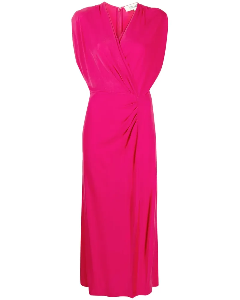 Diane von Furstenberg Midikleid mit V-Ausschnitt - Rosa Rosa