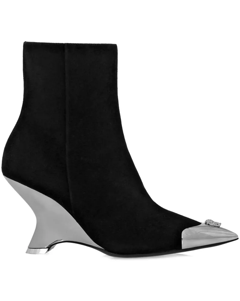 Philipp Plein Stiefel mit Logo 105mm - Schwarz Schwarz