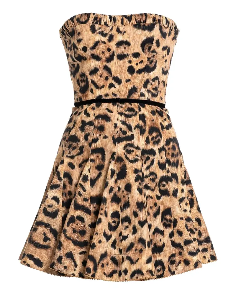 AGUA BENDITA Caudal Jaguar mini dress - Nude Nude