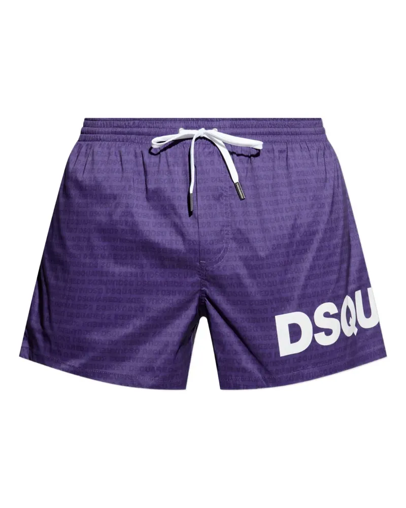 Dsquared2 Badeshorts mit Kordelzug - Violett Violett