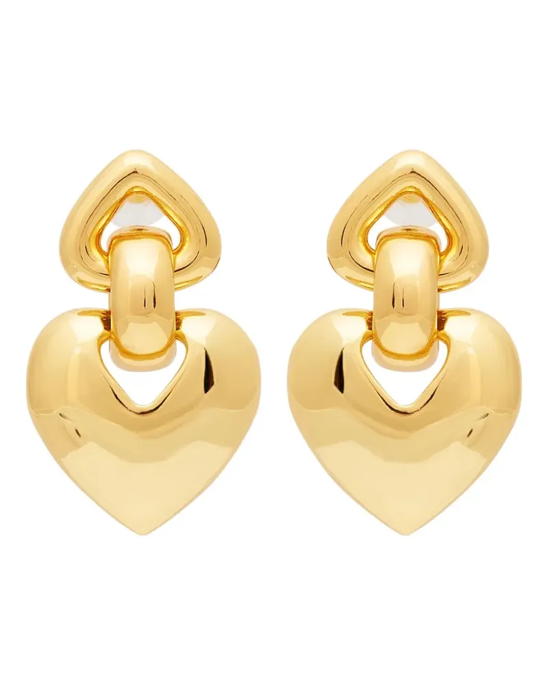 Kenneth Jay Lane Ohrringe mit Herzen - Gold Gold