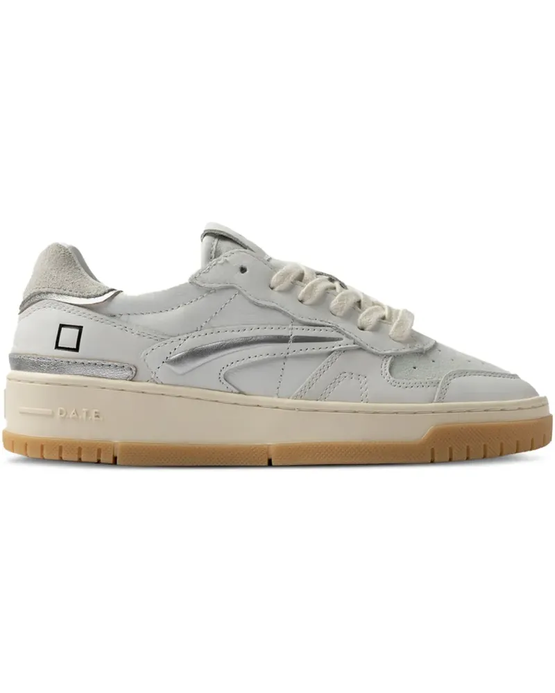 D.A.T.E. Sneakers mit Kontrastdetail - Weiß Weiß