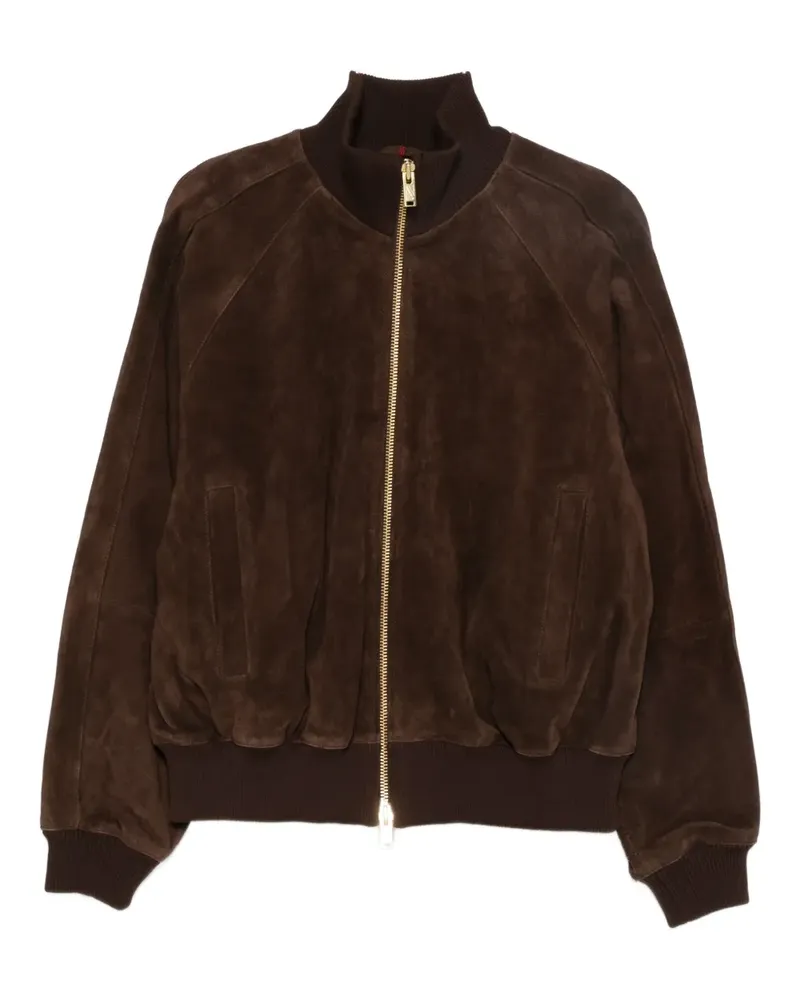 Baracuta zip-up suede jacket - Braun Braun