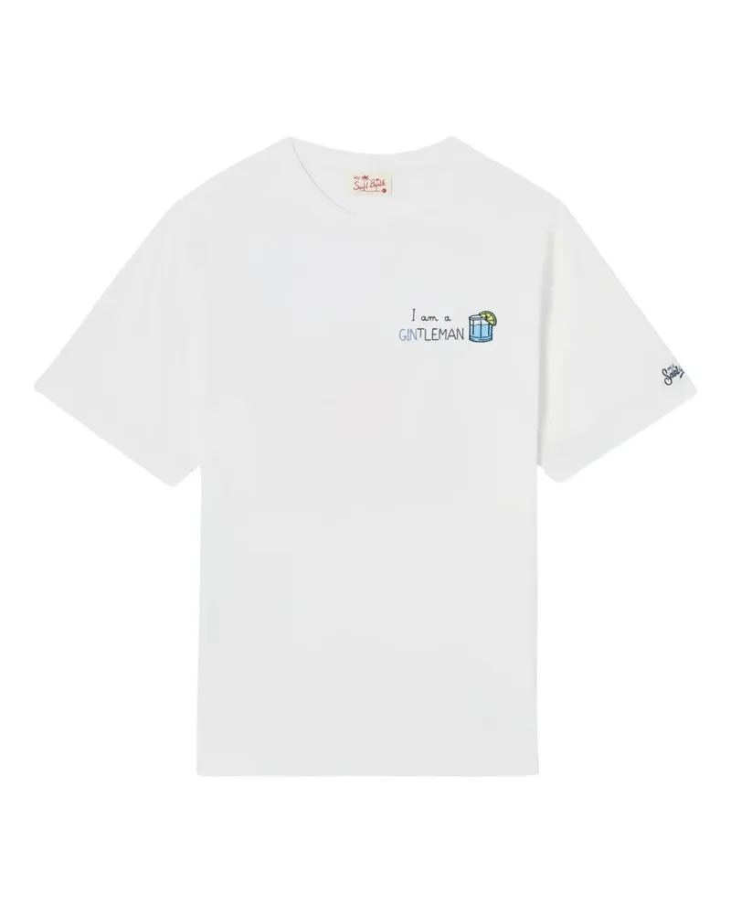 MC2 Saint Barth Portofino T-Shirt mit Logo-Stickerei - Weiß Weiß