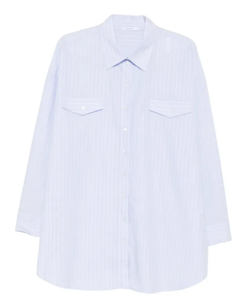Patrizia Pepe pinstriped cotton shirt dress - Blau Blau