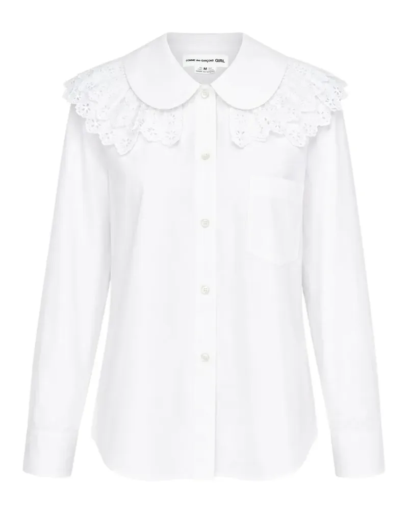 Comme des Garçons lace-collar Peter Pan shirt - Weiß Weiß