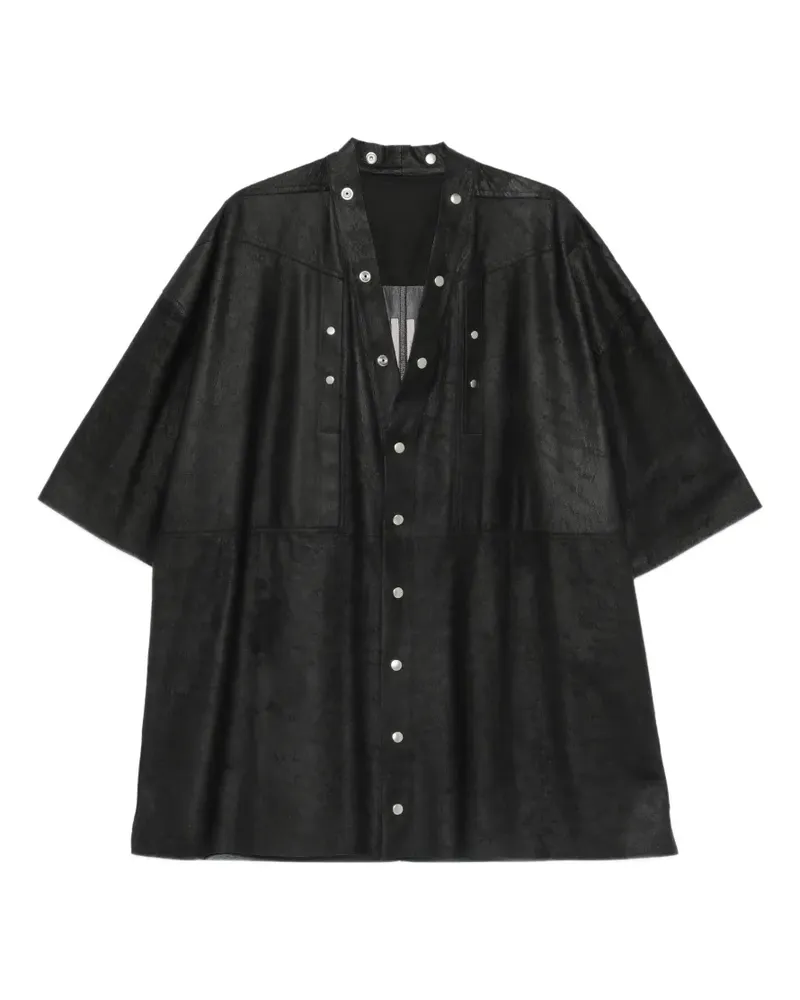 Rick Owens leather shirt - Schwarz Schwarz