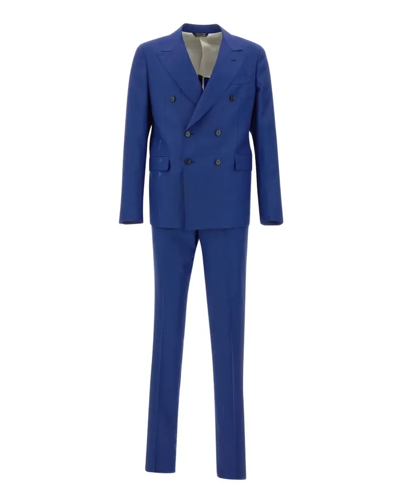 Brian Dales double-breasted peak-lapel suit - Blau Blau