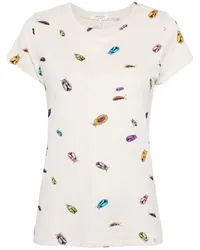 Rag & Bone T-Shirt mit Käfer-Print Nude