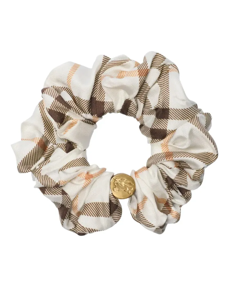Burberry Check silk scrunchie - Nude Nude
