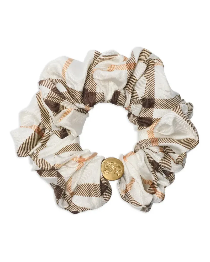 Burberry Karierter Haargummi aus Seide - Nude Nude