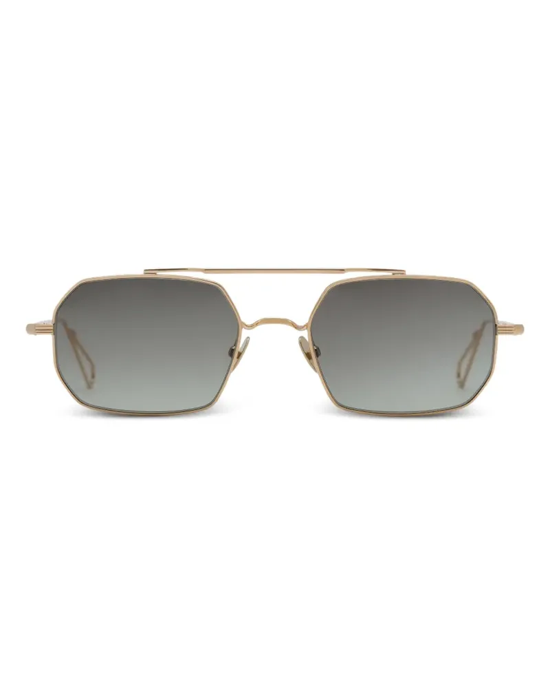 AHLEM Clovis Sonnenbrille mit geometrischem Gestell - Gold Gold