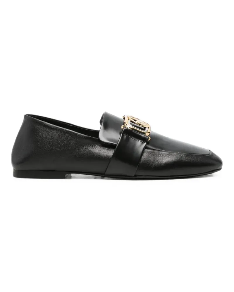 Lanvin logo-plaque leather loafers - Schwarz Schwarz