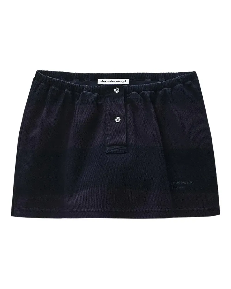 Alexander Wang Kurzer Hosenrock mit Knöpfen - Schwarz Schwarz