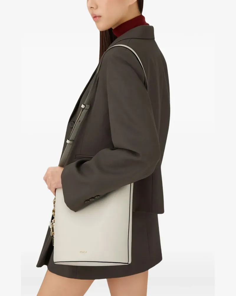 Furla small Roxie leather bucket bag - Nude Nude