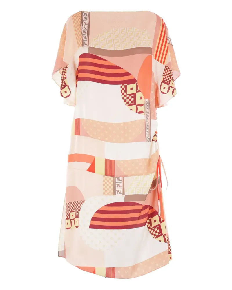 Fendi Minikleid mit abstraktem Print - Nude Nude