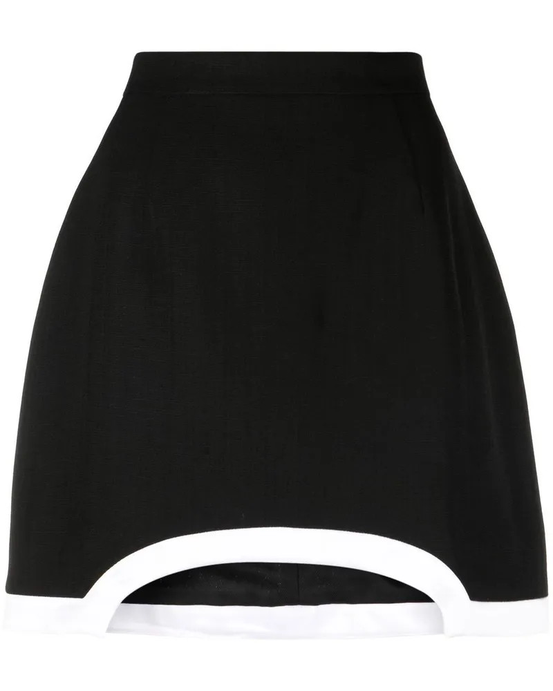 Casablanca Paris Minirock mit Cut-Outs - Schwarz Schwarz