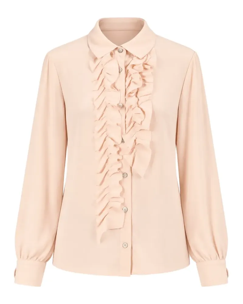 Liviana Conti ruffled long-sleeve blouse - Rosa Rosa