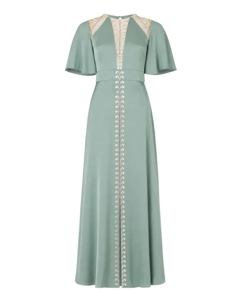 Temperley London Wildlife maxi dress - Grün Grün