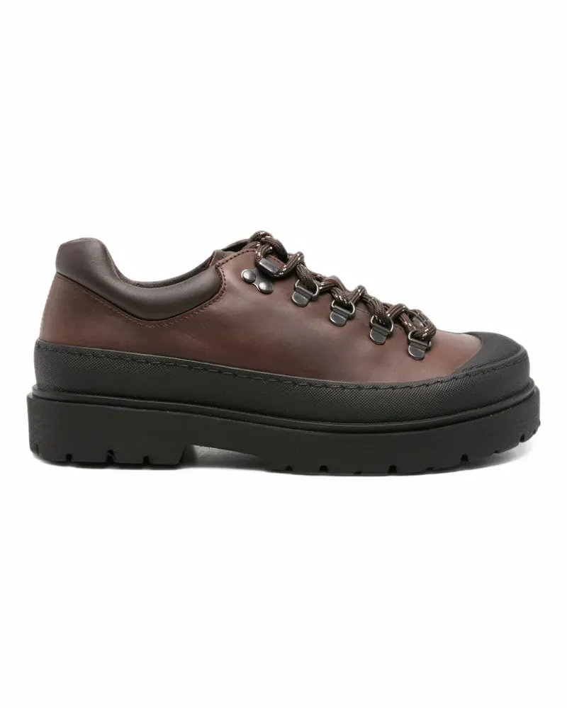 Birkenstock Prescott lace-up leather sneakers - Braun Braun